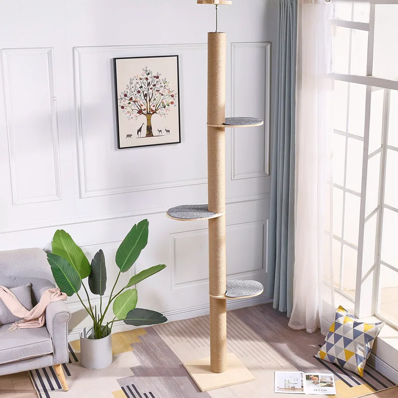 Modern Floor To Ceiling Cat Tree Cat Tree With Platform Scractching ...