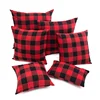Wholesale Amazon Hot Sale Red Black Buffalo Plaid Cushion Cover Soft Cozy Christmas Plaid Pillow Cover For For Sofa And Car