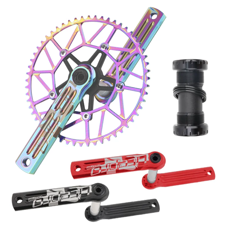 Litepro edge road bike folding bicycle crankset Single chain ring  8/9/10/11speed 50/52/54/56/58T BCD 130mm BSA 170mm crankset