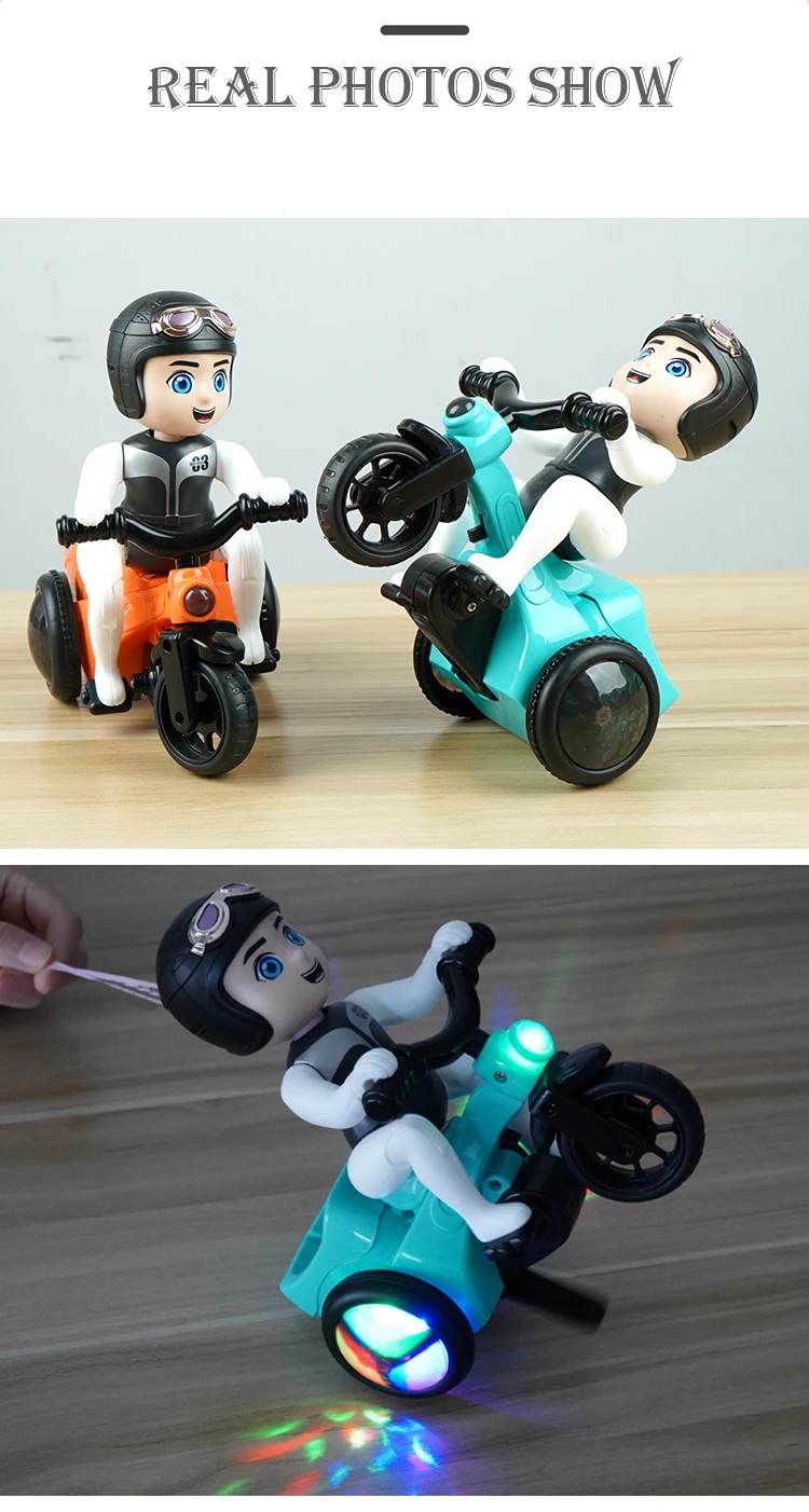 Hot Sale Educational Toy Electric Tricycle Universal Three Wheels Toy Glowing Colorful Car