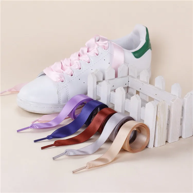 Wholesale Cheap Aglets Ribbon Color Fancy 2cm Width Shoe Laces Pink