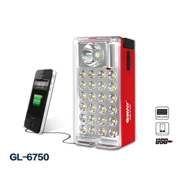 Led emergency light New product 1 spotlight+24 5730 smd led rechargeable emergency light lamp with mobile phone charger