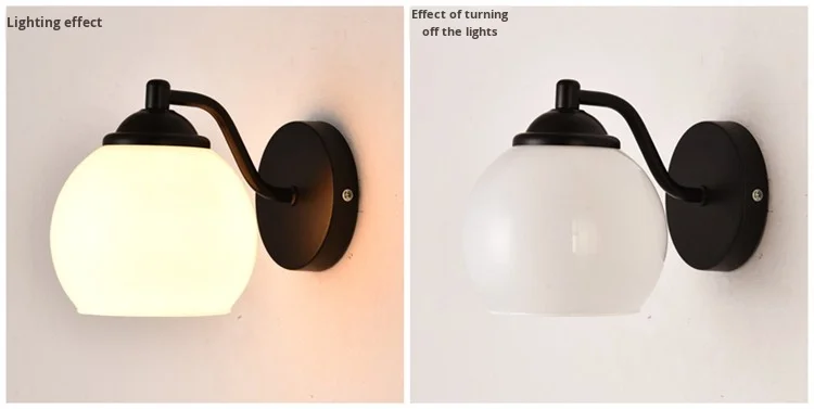 product nordic modern minimalist led wall lamp for living room tv background bedroom bedside simple creative staircase balcony iron e26-1