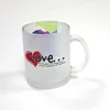 Sublimation Frosted Glass Mug With Printing Souvenir Glass Mugs