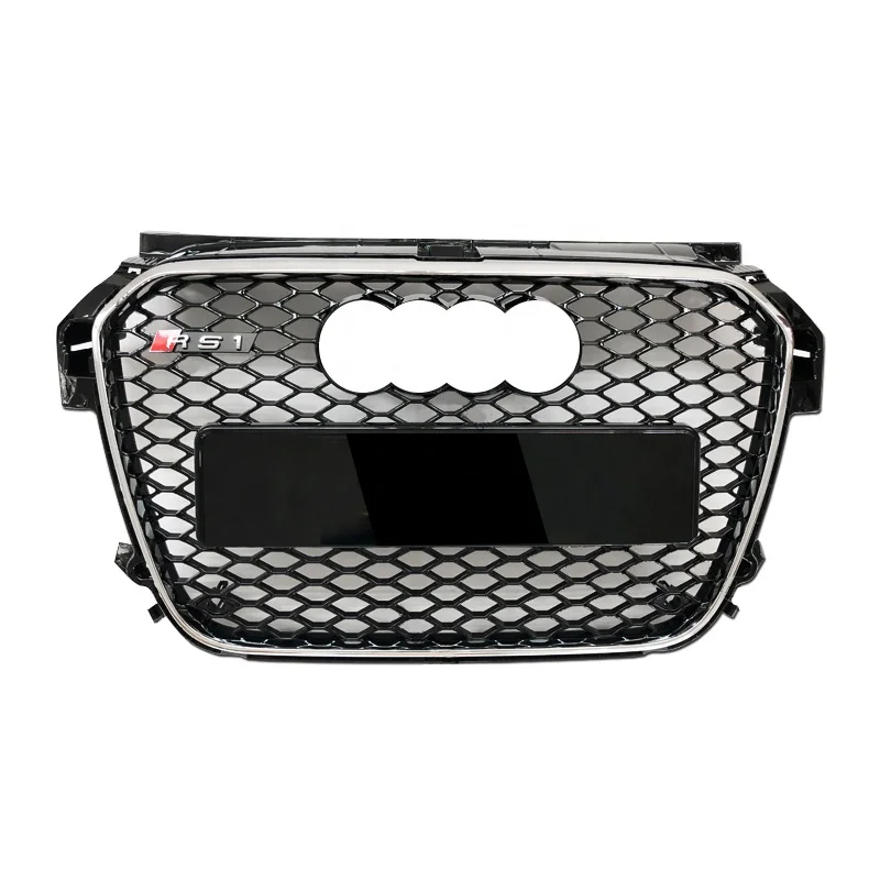 Rs1 Front Grill For Audi A1 S1 Replacement Honeycomb Grill With Quattro ...