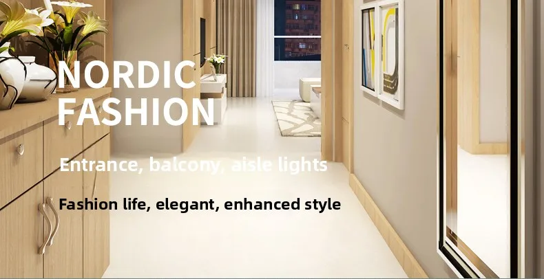Modern LED Aisle Corridor Entryway Balcony Bedroom Light Tmall Genie Ceiling Light Simple Design with Stainless Steel Base manufacture