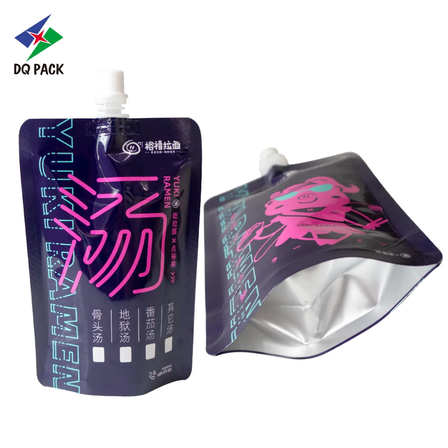 Retort Plastic packaging bag plastic drink packaging bags spout pouch for soup packaging