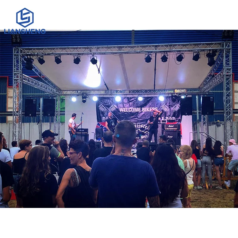Concert Truss Displays Stage With Roof Truss Stage Lighting Equipment