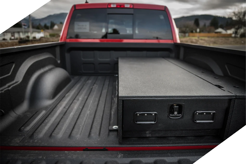 Pickup Service Work Box Truck Bed Half Width Tool Storage View