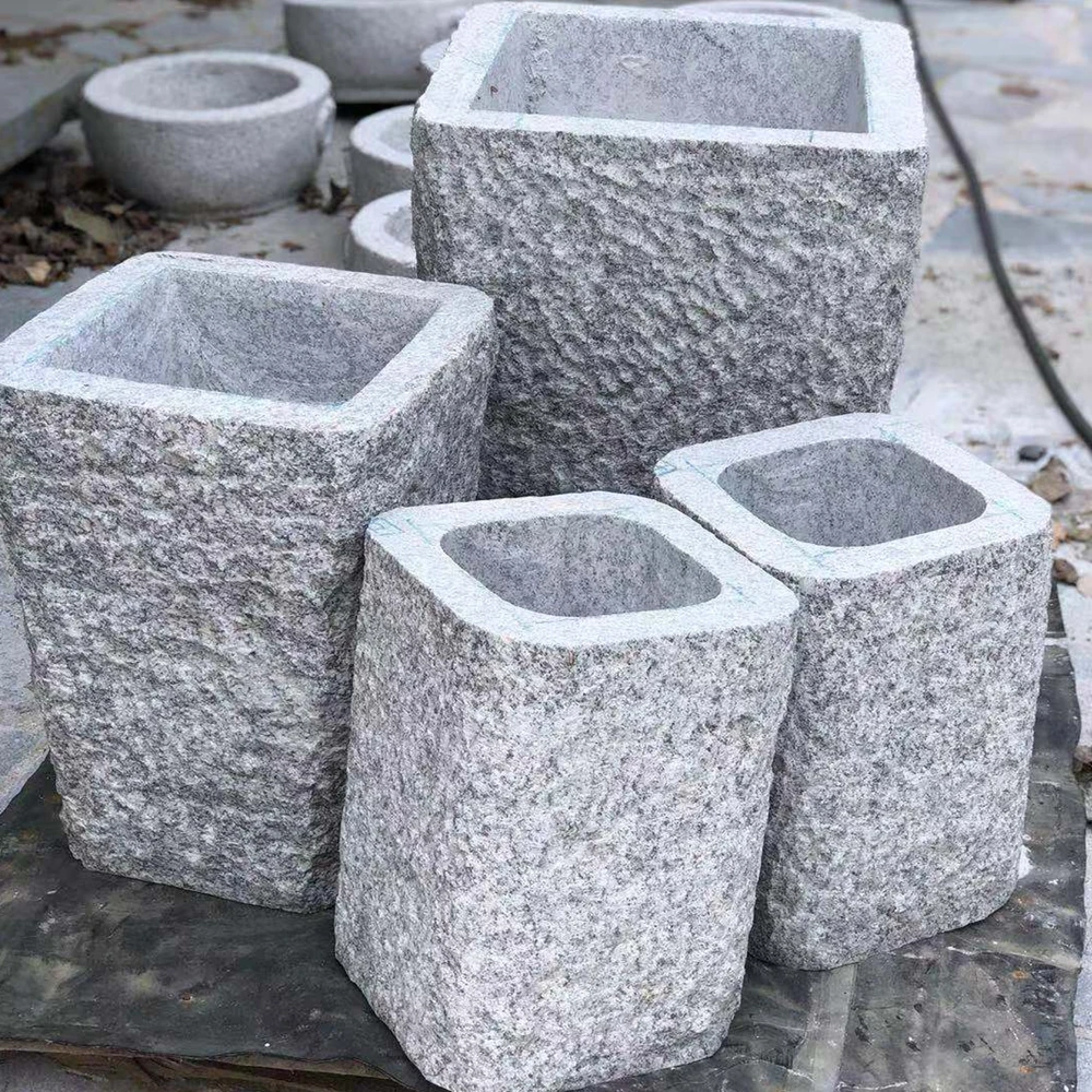 Garden Decoration Natural Stone Granite Flower Pots Buy Granite Pots