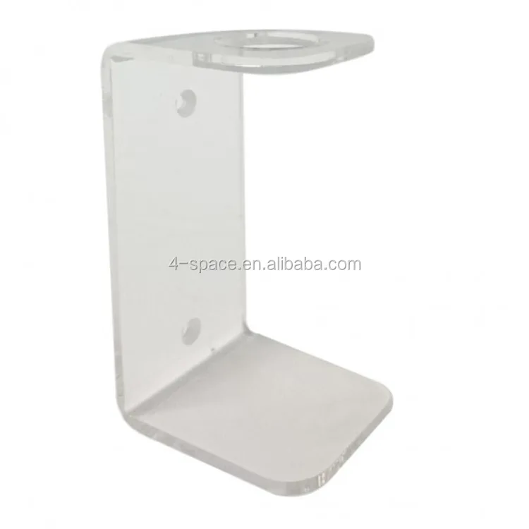 Custom Wall Mounted Plexiglass Hand Soap Holder Shelf Black Acrylic