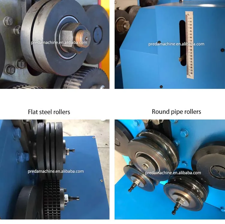 Angle iron flange bending machine for round duct flange rolling and making