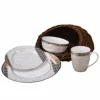 Luxury porcelain princess dinner table set ceramic dinner plate set for 4