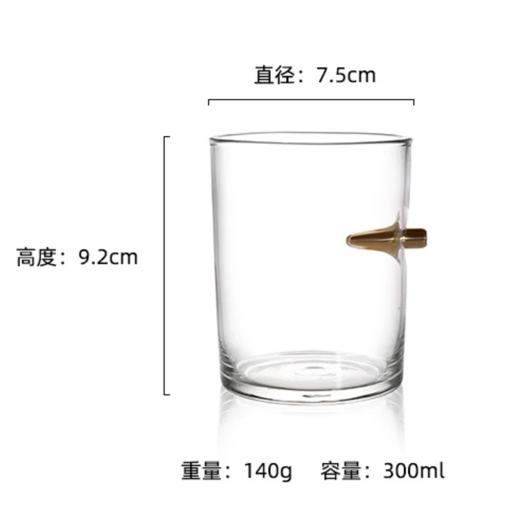 Best-selling label glass decanter of gun oversales for drinking