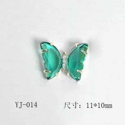 3d Butterfly Nail Art Charm Decoration Nail Art Accessories INS Three-Dimensional Crystal Butterfly Nail Art .jpg