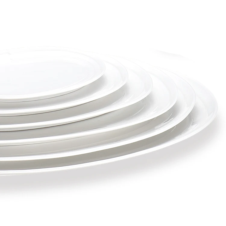 2023 New Product Wedding Hotel Catering Restaurant Dinnerware Tableware Stoneware White Dinner Dessert Porcelain Ceramic Plates