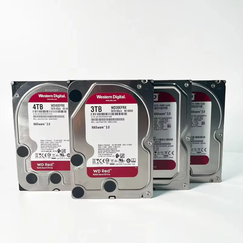 Side-by-side comparison of 1TB and 4TB NAS hard drives