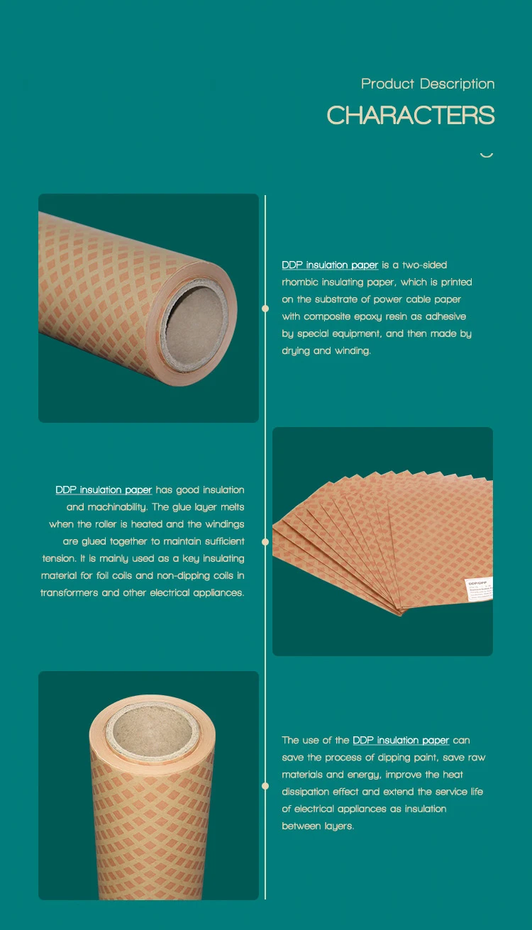 Transformer Electrical Insulation Kraft Paper Ddp Transformer Thermal