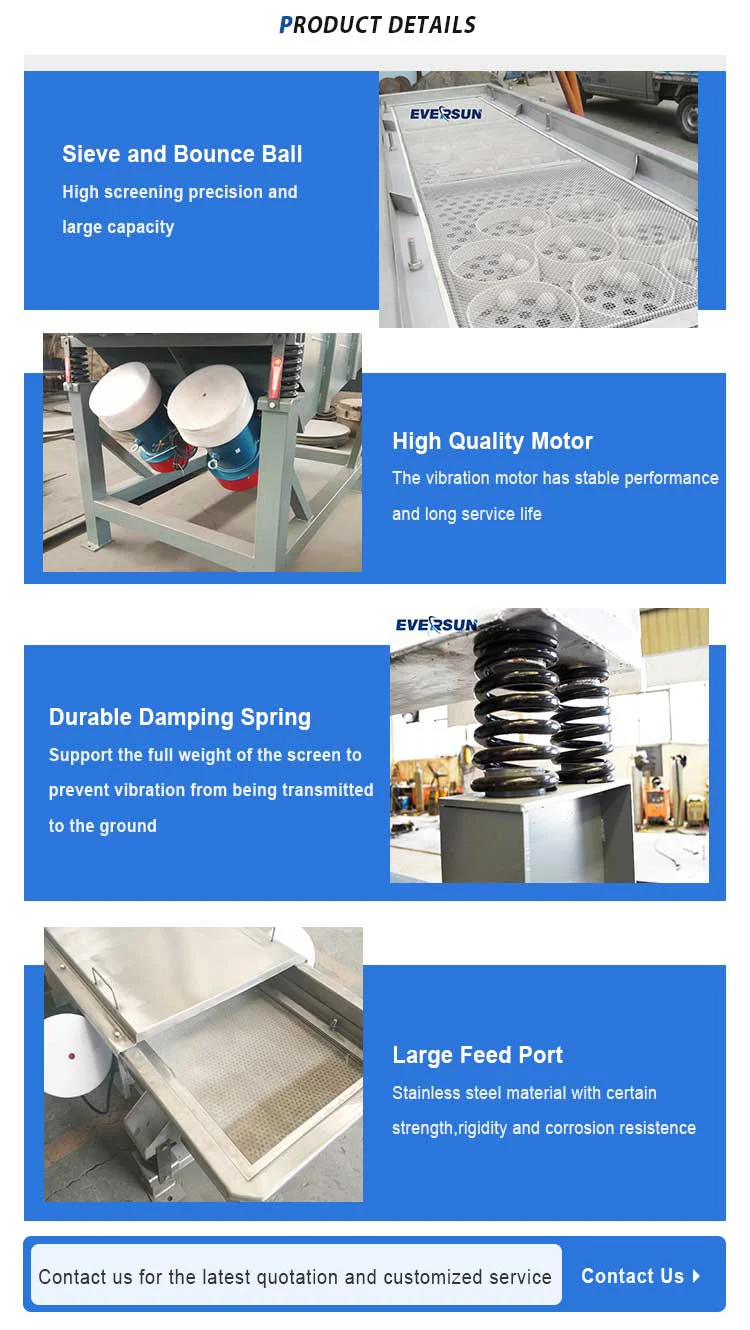High quality factory linear vibrating screening sieve machine with all sieve diameter sizes