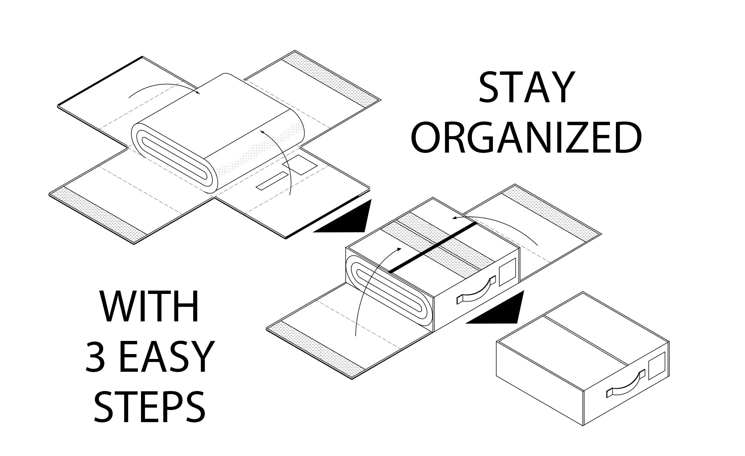 Amz Foldable Bed Sheet Set Organizer 2 Pack Queen Or King Size) Fabric