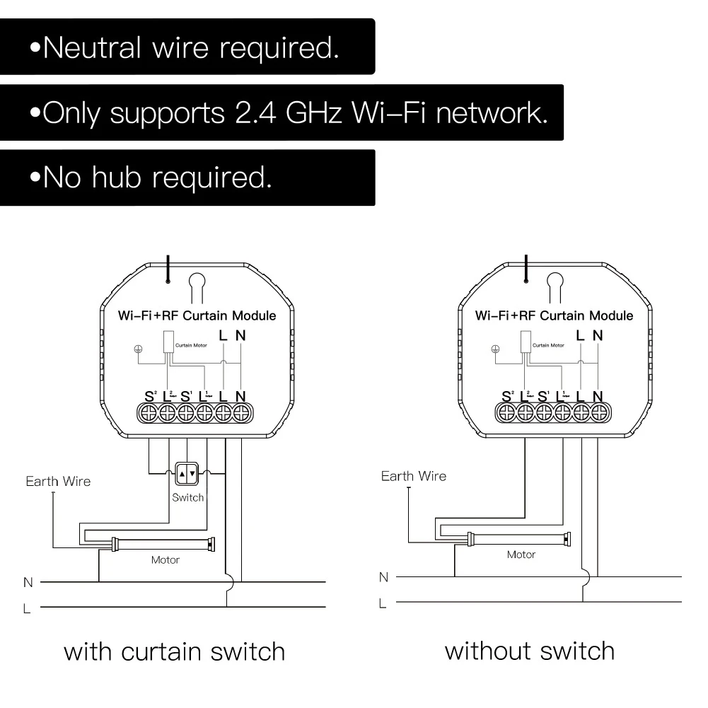 M Dulo De Interruptor Inteligente Wifi Para Persianas Enrollables