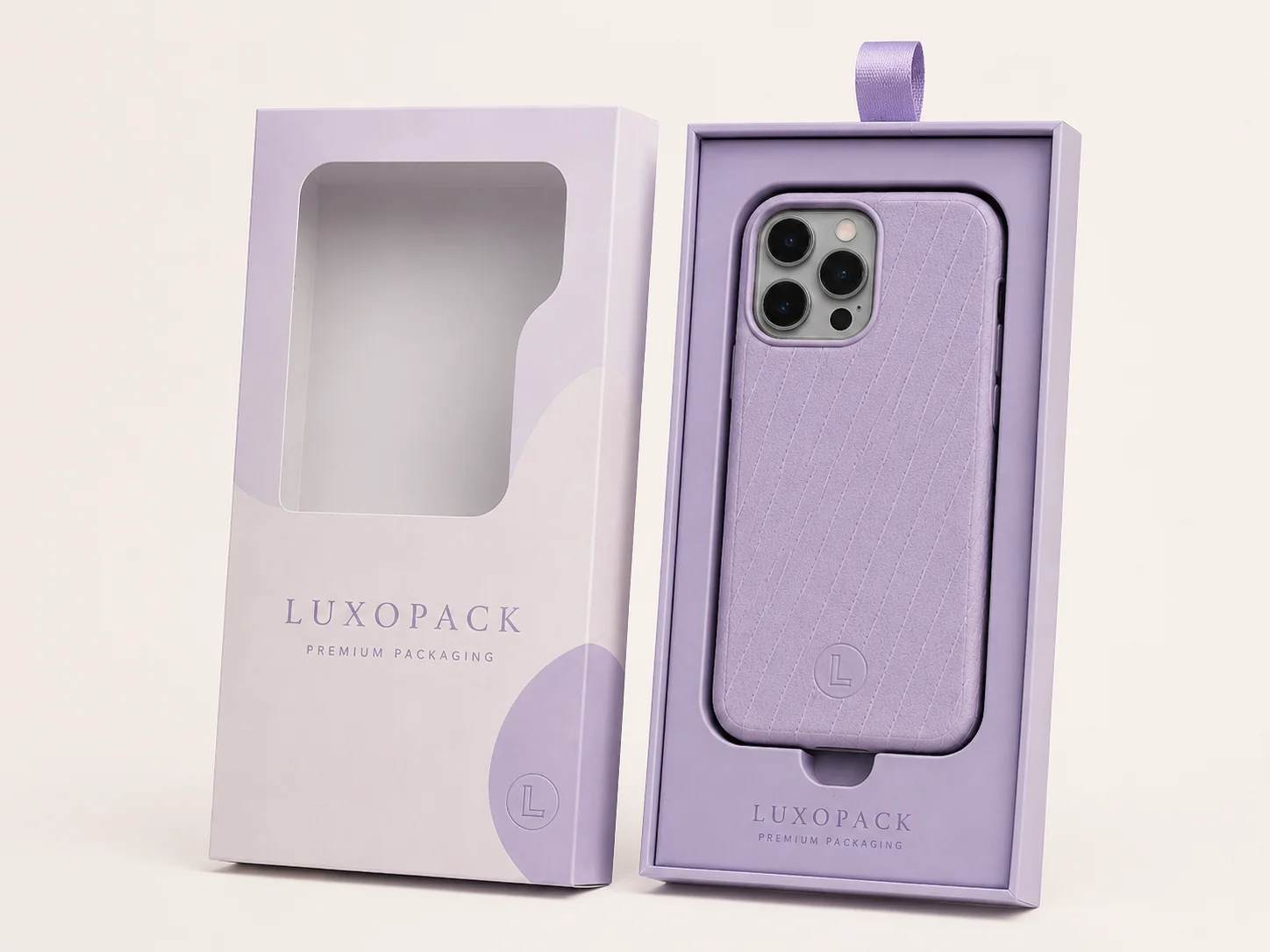 Custom Phone Case Retail Packaging Box window rigid box China factory direct