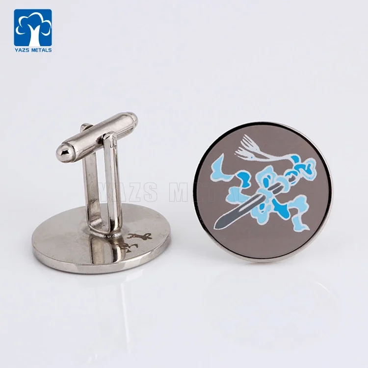 
wholesale metal cufflink custom design enamel company logo cufflink 