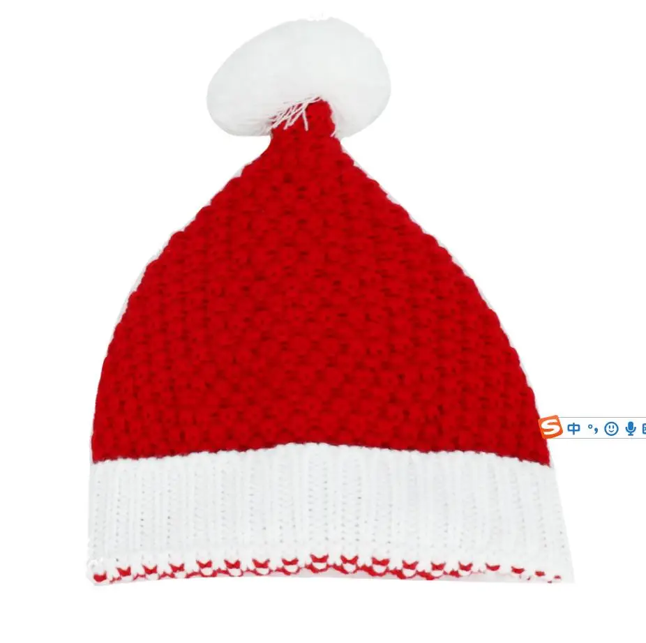 Christmas Knit Hat Soft Slouchy Warm Winter Beanie Crochet Pom Ball