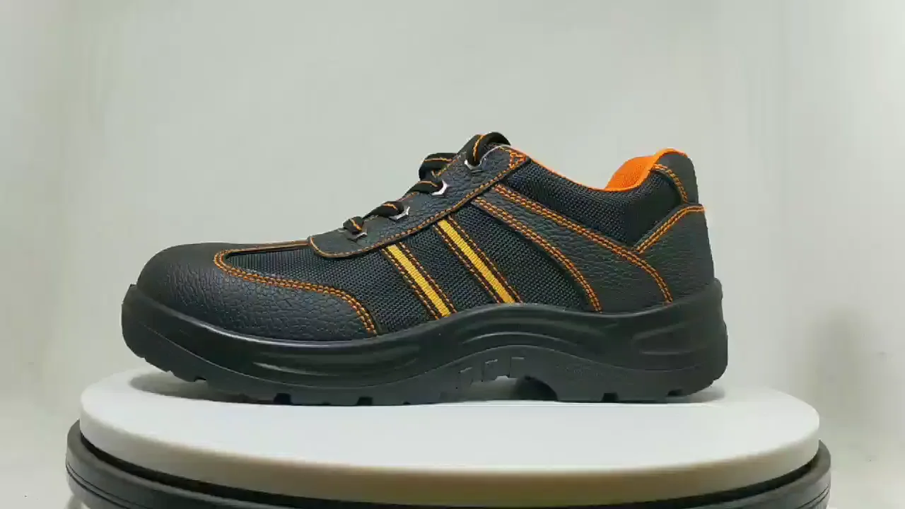 Cheapest Construction Site Safety Shoes / Cow Split Leather Labor