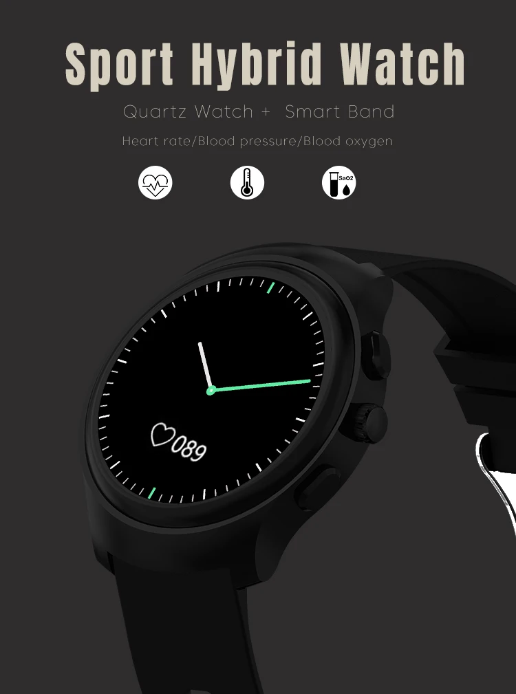 2020新款abs混合动力手表健身追踪器心率血压运动智能手表防水ip68