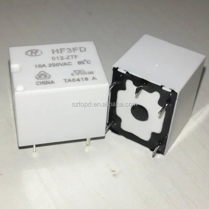 2x HF3FD/012-ZTF Relay electromagnetic SPDT Ucoil12VDC 10A/250VAC HONGFA RELAY 