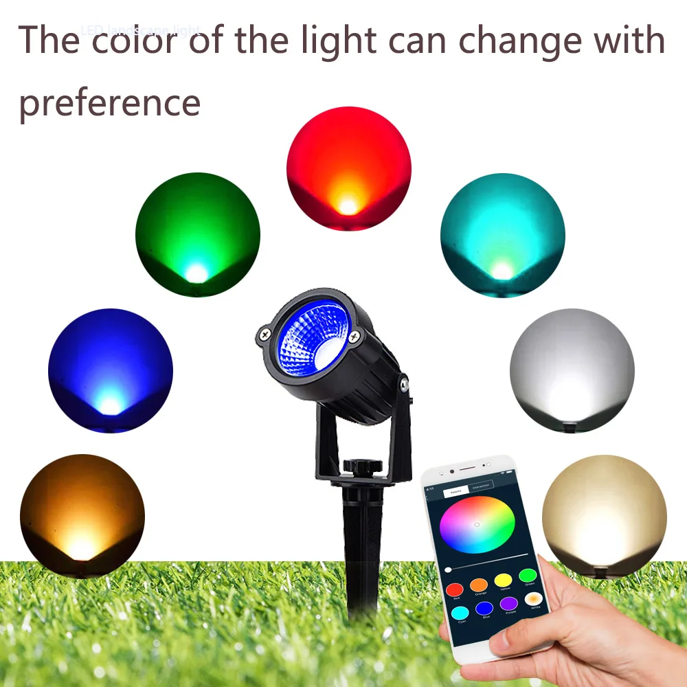 Smart IP65 Outdoor Waterproof RGB LED Light 4 In 1 Landscape Garden LED Spike Light