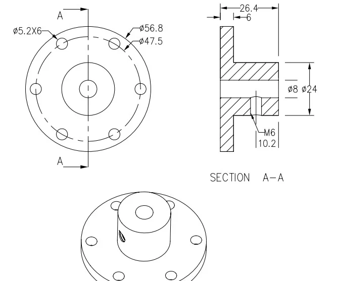 Mounting Hubs For Shaft 6mm 8mm 10mm 12mm 16mm Universal Aluminum
