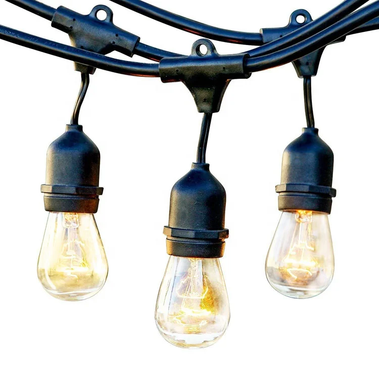 Hot Sale Christmas Lights 48 Ft 100FT Outdoor Led Lighting S14 2W Edison Filament Bulb