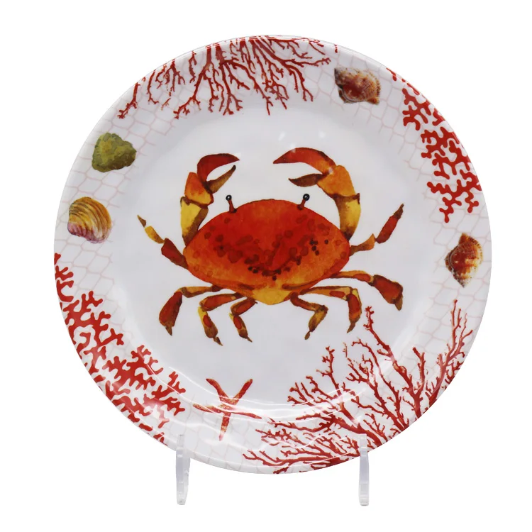 High Fancy Quality Fashion Large Food Melamine Fine Dinner Home Plate