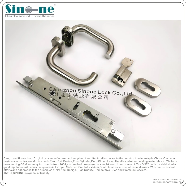 Ss304 Satin Finish Firerated Flush Bolt Opened By Cylinder Lock With