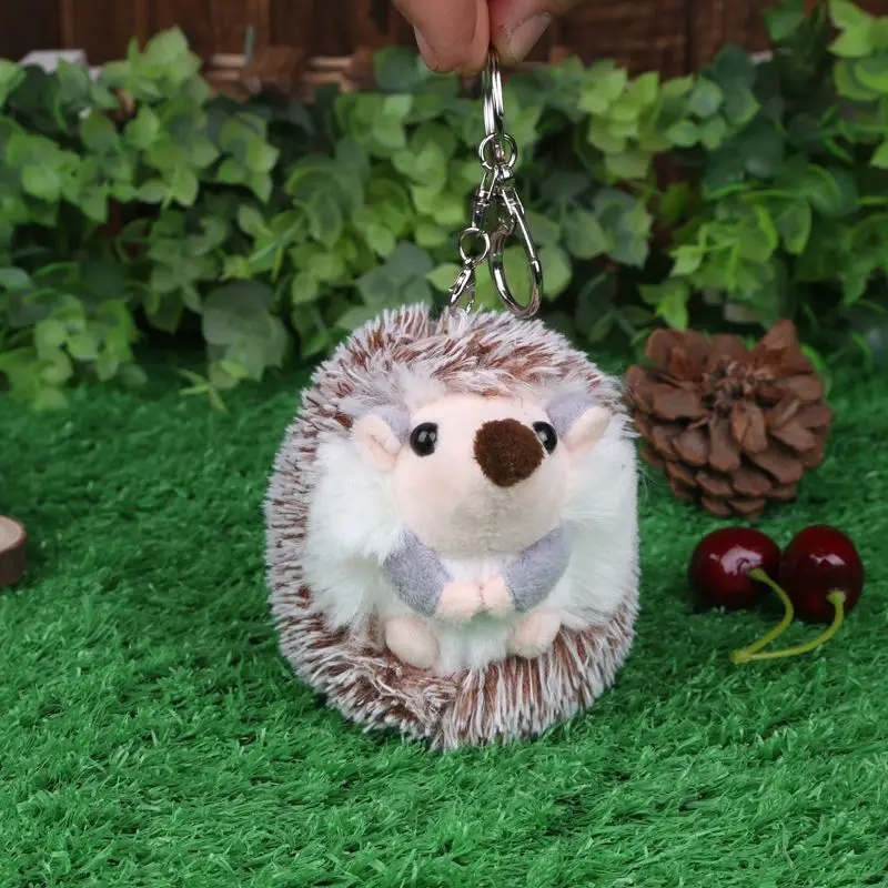 10CM Kawaii Hedgehog Animal Plush Stuffed Toy Dolls Key Chain pendant GIFT FEH 