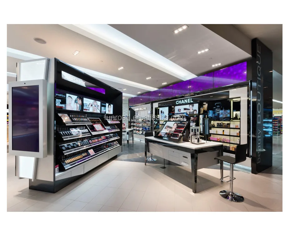 品牌品牌化妆品展示柜岛式陈列柜用于化妆商店家具