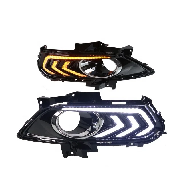 For Ford Mondeo Fusion 2013 2014 2015 2016 LED DRL Daytime Running Light Daylight With Turn Signal Lights