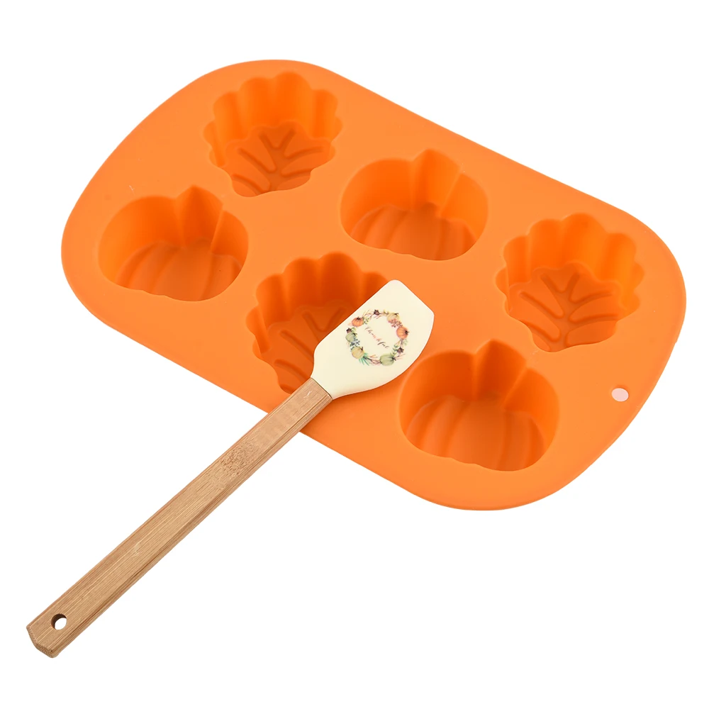 
2pcs harvest baking set,silicone mould with spatula 