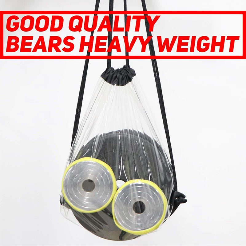 Promotional Custom Logo Design Transparent Pvc Clear Drawstring