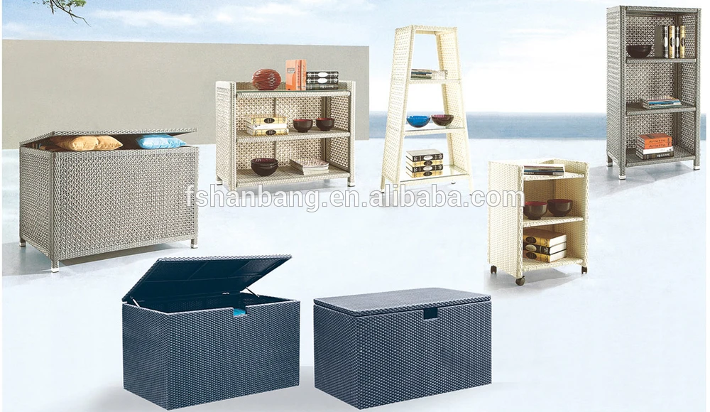 Kunststoff Rattan Wasserdichte Outdoor Garten Kissen Lagerung Box - Buy