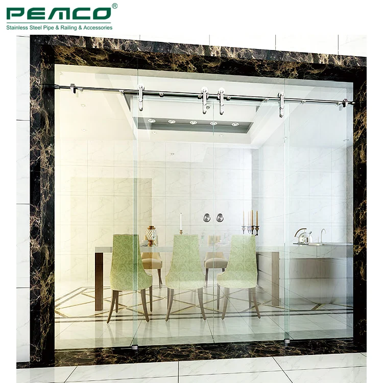 Hot Sell Low Price 304 Stainless Steel Glass Hanging 16mm Curved Shower