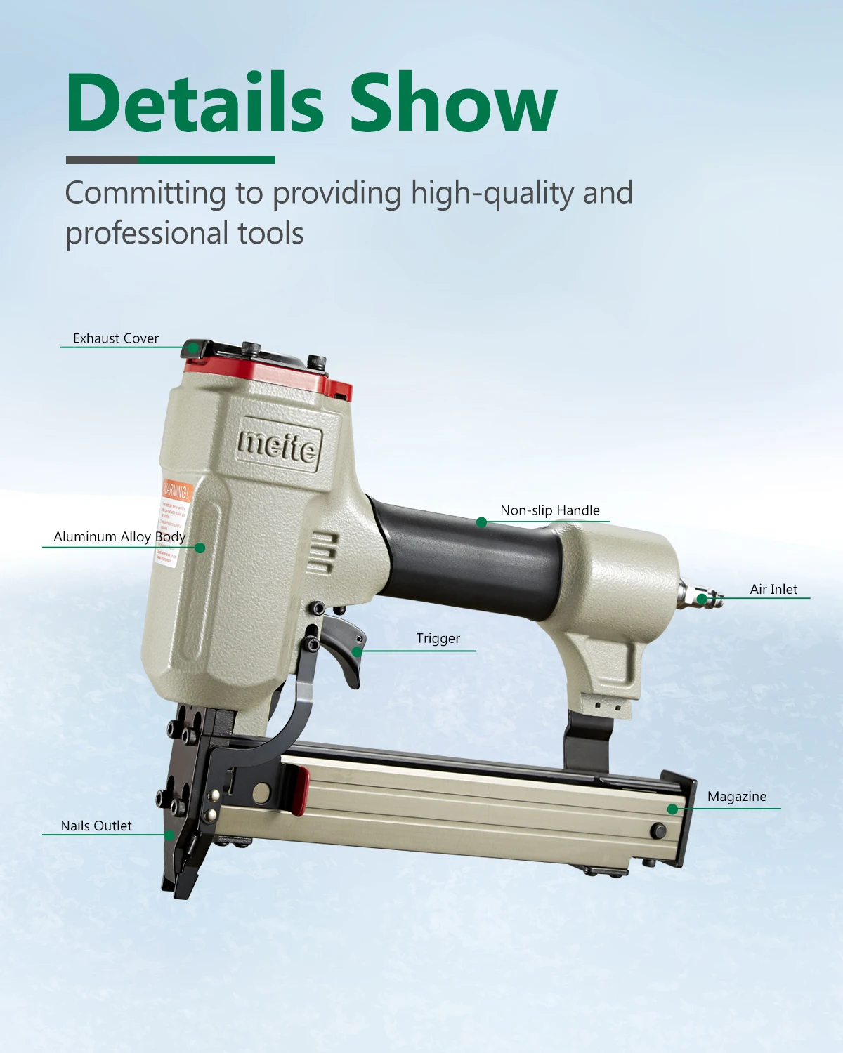 Meite 9240b Nail Gun Air Nail Gun Air 18ga Medium Wire Stapler Heavy Duty Stapler Buy Show