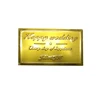Waterproof Feature Golden label sticker Anodizing Aluminum Logo for Happy Wedding