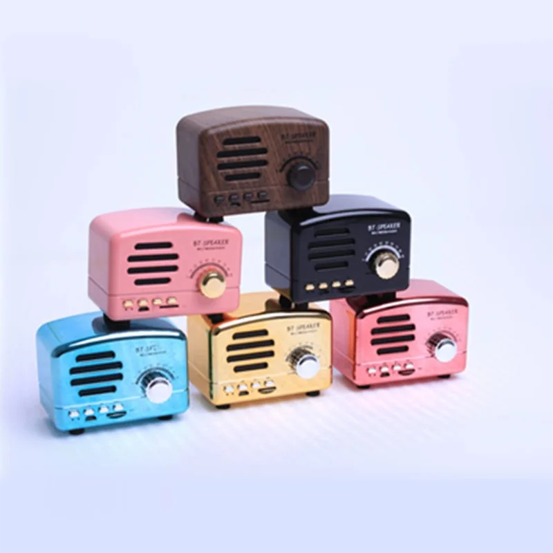 Retro Radio Bluetooth Speaker Vintage Mini Wireless Speaker Heavy Bass 3D Stereo Surround HiFi Sound TV Bluetooth Speaker - ANKUX.COM