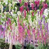 Wedding Decoration Factory 12PCS Per Bag Romantic Beautiful Violet Wall Hanging Artificial Wisteria Flower
