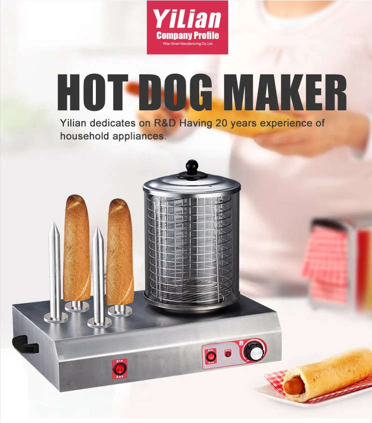 Hot Sale Stainless Steel Commercial Automatic Hot Dog Grill Food ...