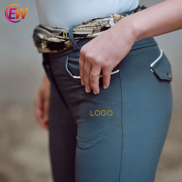 EW Fashion Equestrian Clothing  Horse Breeches Thick Full Seat Silicone Horse Riding Tights