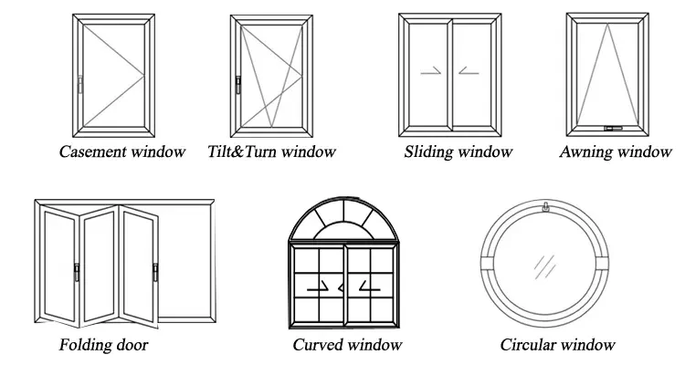 Modern New Style Aluminium Doors And Windows Designs Folding Window ...